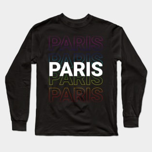 Paris - Kinetic Style Long Sleeve T-Shirt